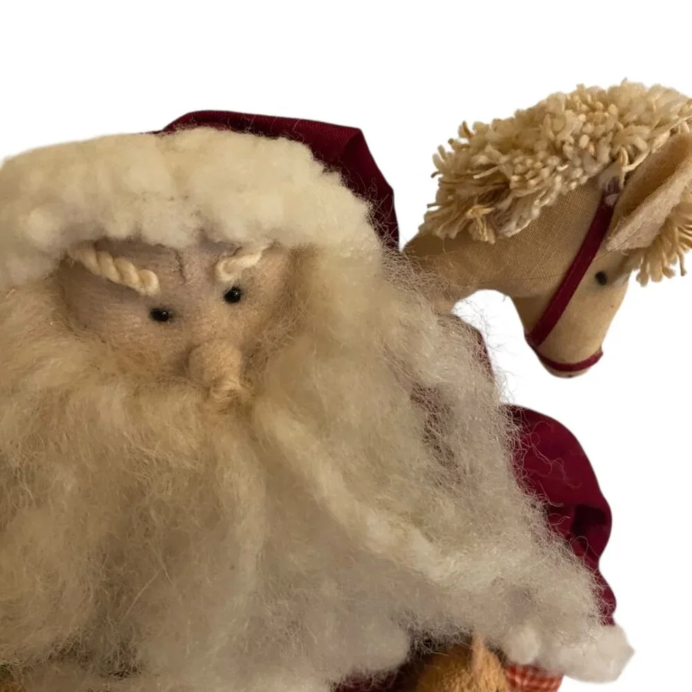 Folk Art Needle Felted Primitive Santa Claus‎ Figurine Toys Sack Bunny Bear 12